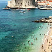 Beach Of Dubrovnik Art Print