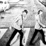 Beatles Other Abbey Road B/w Art Print