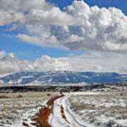 Beautiful Clouds Over Grand Mesa In Grand Junction Colorado Art Print