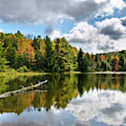 Beautiful Lake Reflection Landscape Art Print