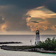 Lighthouse Before The Storm Art Print