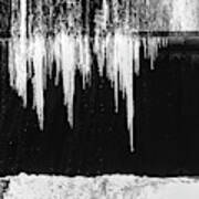 Black And White Icicles Art Print