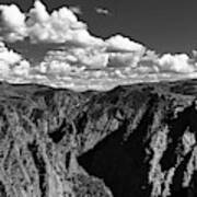 Black Canyon In Black And White Art Print