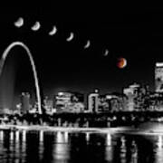 Blood Moon Over St. Louis Art Print