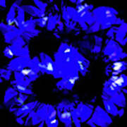 Blue Beauties Kaleidoscope Art Print