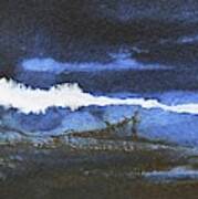 Blue Dusk #2 - Abstract Landscape Art Print