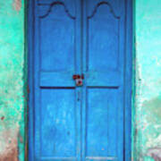 Blue Indian Door Art Print