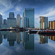 Blue Skys Over Canary Wharf Art Print