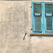Blue Window Shutter Of Cinque Terre Art Print