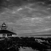 Boca Grande Lighthouse Black And White Art Print
