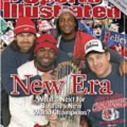 Boston Red Sox Johnny Damon, David Ortiz, Pedro Martinez Sports Illustrated Cover Art Print