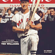 Boston Red Sox Ted Williams... Sports Illustrated Cover Art Print