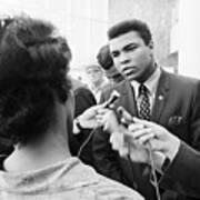 Boxer Muhammad Ali Meeting With Press Art Print