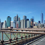 Brooklyn Bridge To Manhattan Art Print