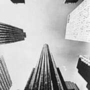 Buildings Of The Rockefeller Center In Art Print