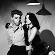 Burt Lancaster And Ava Gardner In The Killers -1946-. Art Print