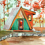 Cabin In The Woods I Art Print