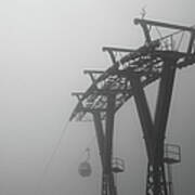 Cable Car In Mist Art Print