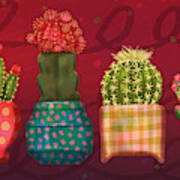 Cactus Friends Art Print