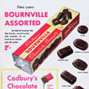 Cadburys Bournville Chocolate Biscuits Art Print