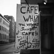 Cafe Wha Sign In Greenwich Village Art Print