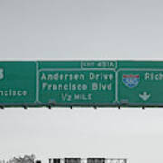 California Instate Highway Signs Art Print