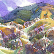 California Landscape With Mount Diablo Art Print