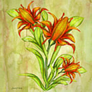Canna Flowers Watercolor Art Print