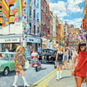 Carnaby Street In The 60s Art Print