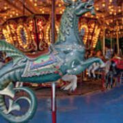 Carousel Dragon Horse Art Print