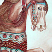 Carousel Horse Art Print