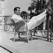 Cary Grant Relaxing In Monte-carlo Art Print
