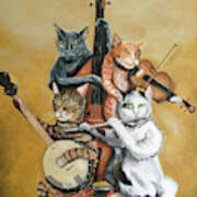 Cat Quartet Art Print