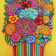 Celebration Rainbow Bouquet Art Print
