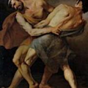 Cesare Fracanzano / 'two Wrestlers Or Hercules And Antaeus -?-', 1637, Italian School. Anteo. Art Print
