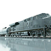 Cgi Of Fuel Freight Train And Locomotive Art Print