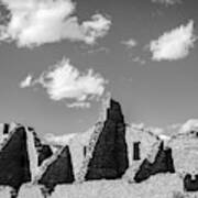 Chaco Ruins I Bw Art Print