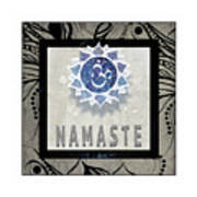 Chakras Yoga Tile Namaste V2 Art Print