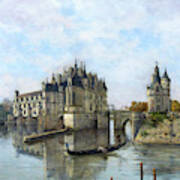 Chateau De Chenonceau - Emmanuel Lansyer Art Print