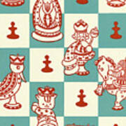Chess Board Art Print