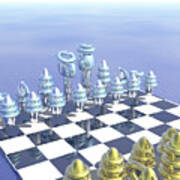 Chess Set Art Print