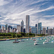 Chicago Skyline Daytime Panoramic Art Print
