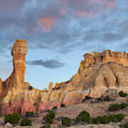 Chimney Rock Dawn, Ghost Ranch, New Mexico Art Print