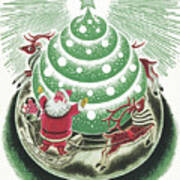 Christmas Carousel Art Print