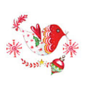Christmas Dove Ii Art Print