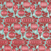 Christmas Ornament Pattern Art Print