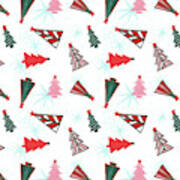Christmas Tree Pattern Art Print