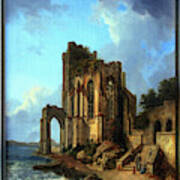 Church Ruins By The Sea By Domenico Quaglio The Younger Art Print