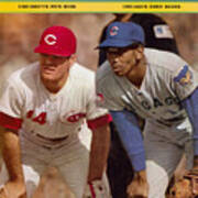 Cincinnati Reds Pete Rose And Chicago Cubs Ernie Banks Sports Illustrated Cover Art Print