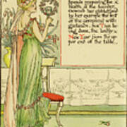 Classically Dressed Woman Lift A Goblet As May Day Art Print